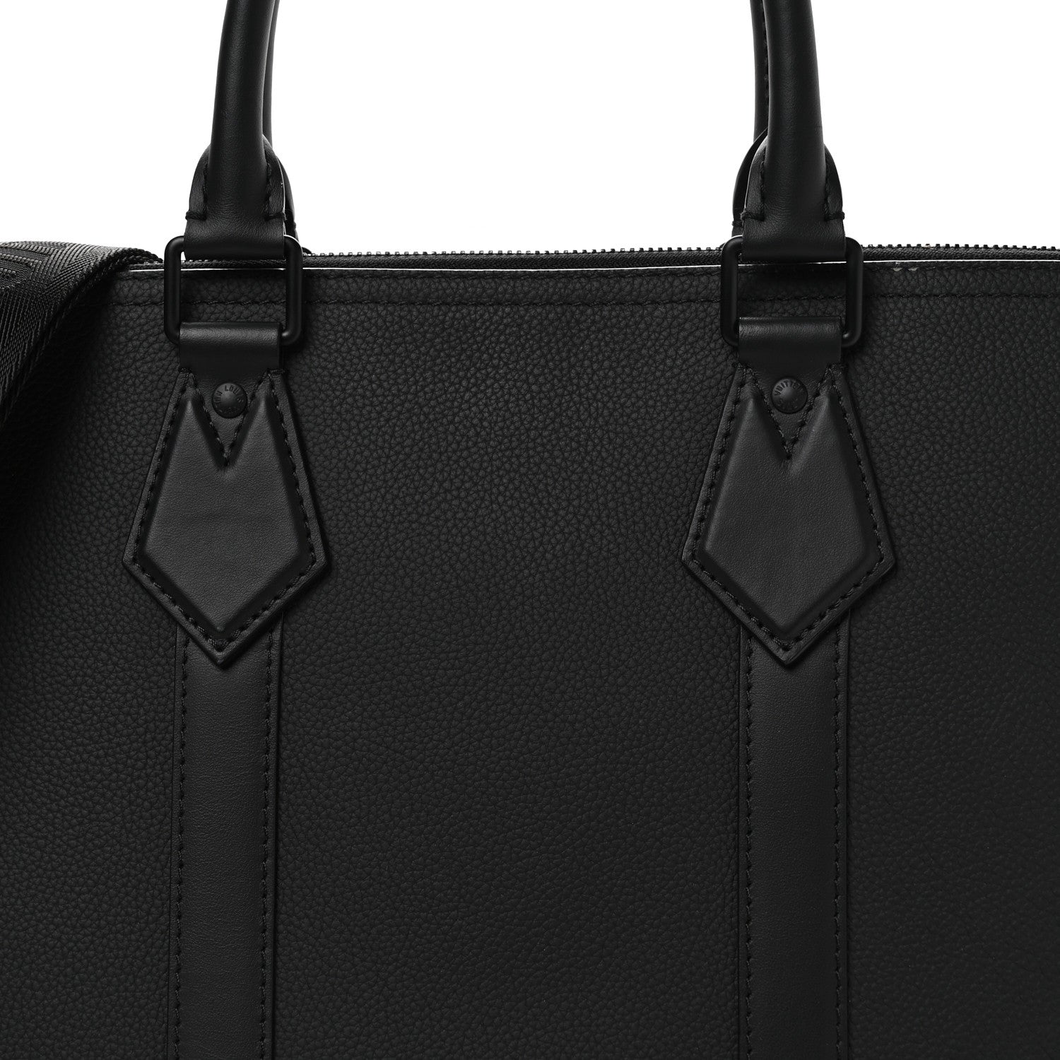 Louis Vuitton Calfskin Aerogram Takeoff Briefcase Black 7 of 9