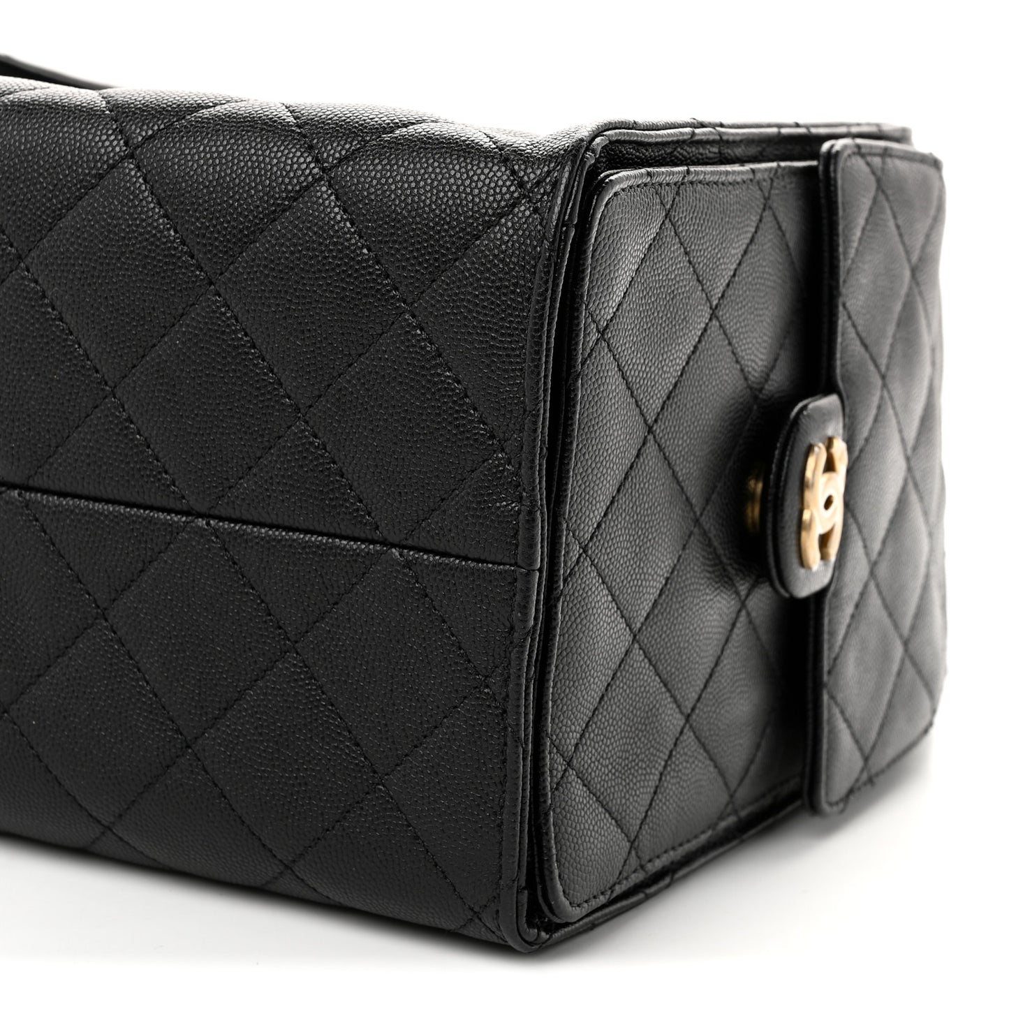 Caviar Quilted Medium Chanel 25 Handbag Black