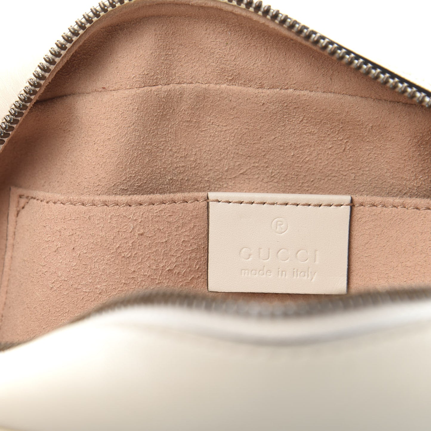 Calfskin Matelasse Trompe L'Oeil Print Small GG Marmont Chain Shoulder Bag White