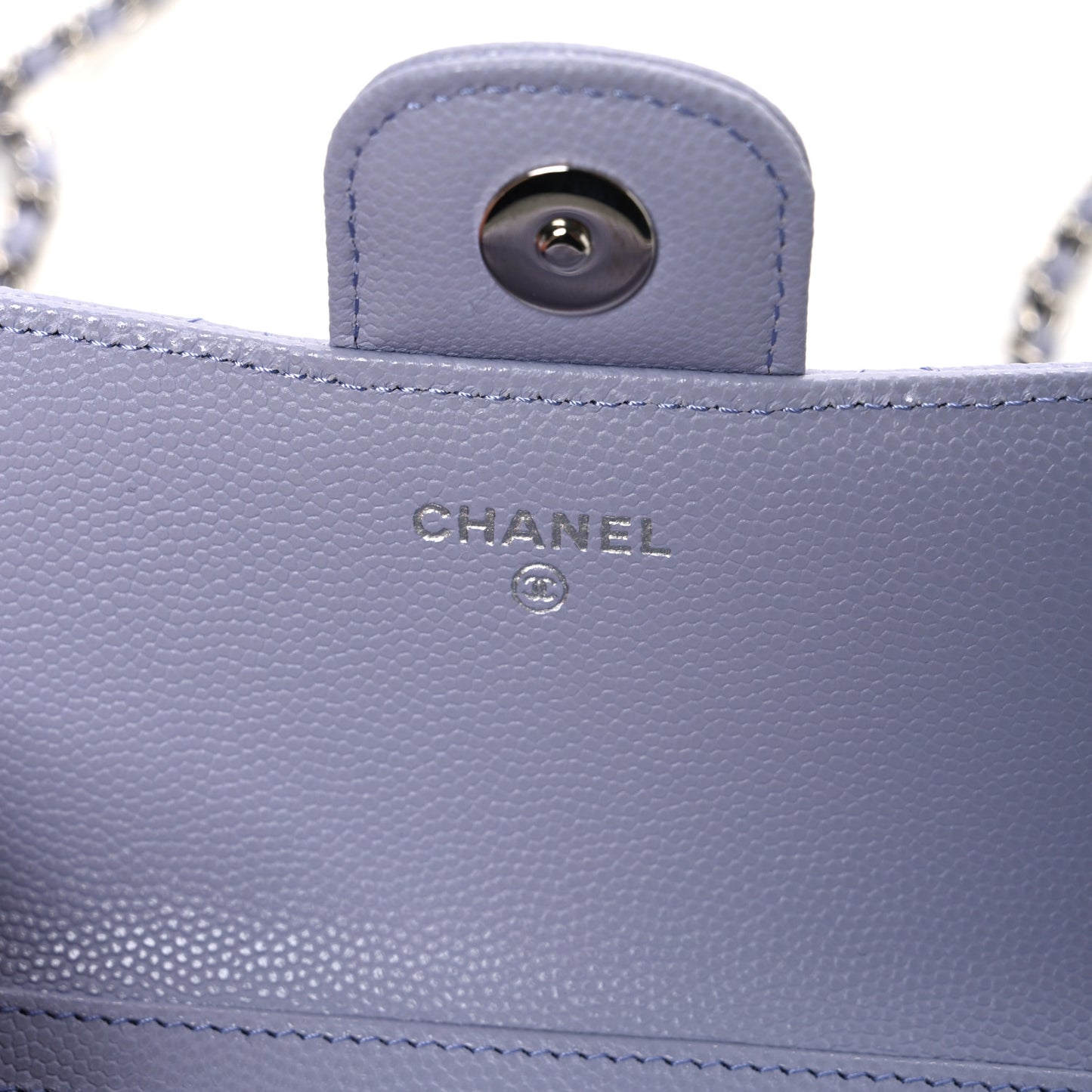 Caviar Quilted Glasses Case With Chain Light Purple