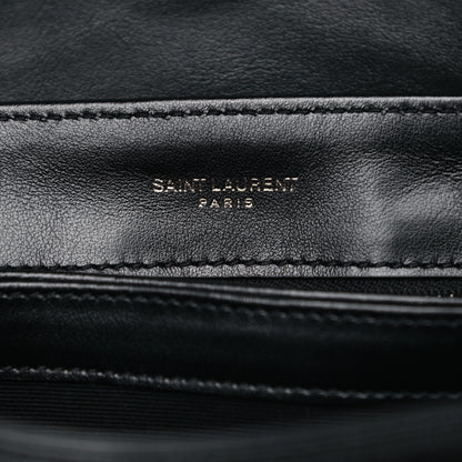 Saint Laurent Calfskin Y Quilted Monogram Toy Loulou Crossbody Bag Black 5 of 13