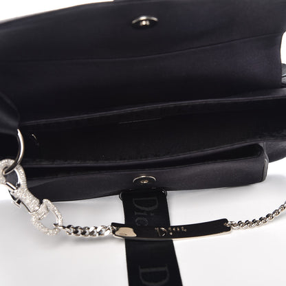 Christian Dior Silk Jersey Crystal Hardcore Clutch Black 5 of 7