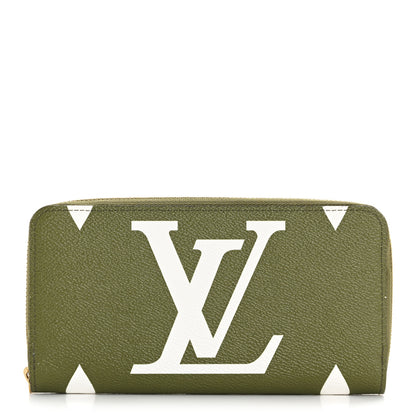Louis Vuitton Monogram Giant Zippy Wallet Kaki White 2 of 18