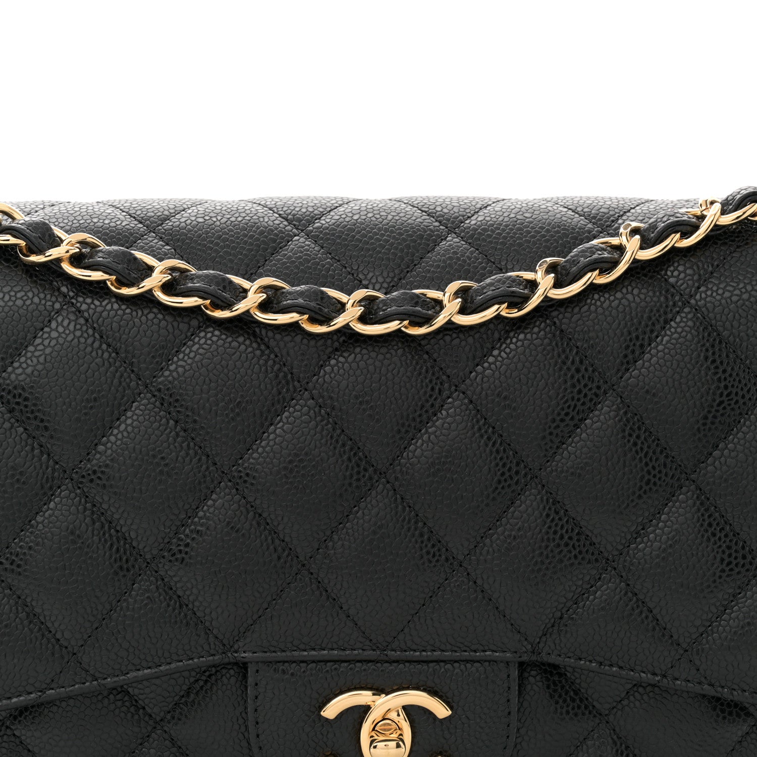 Chanel Caviar Quilted Jumbo Double Flap Black 8 of 10