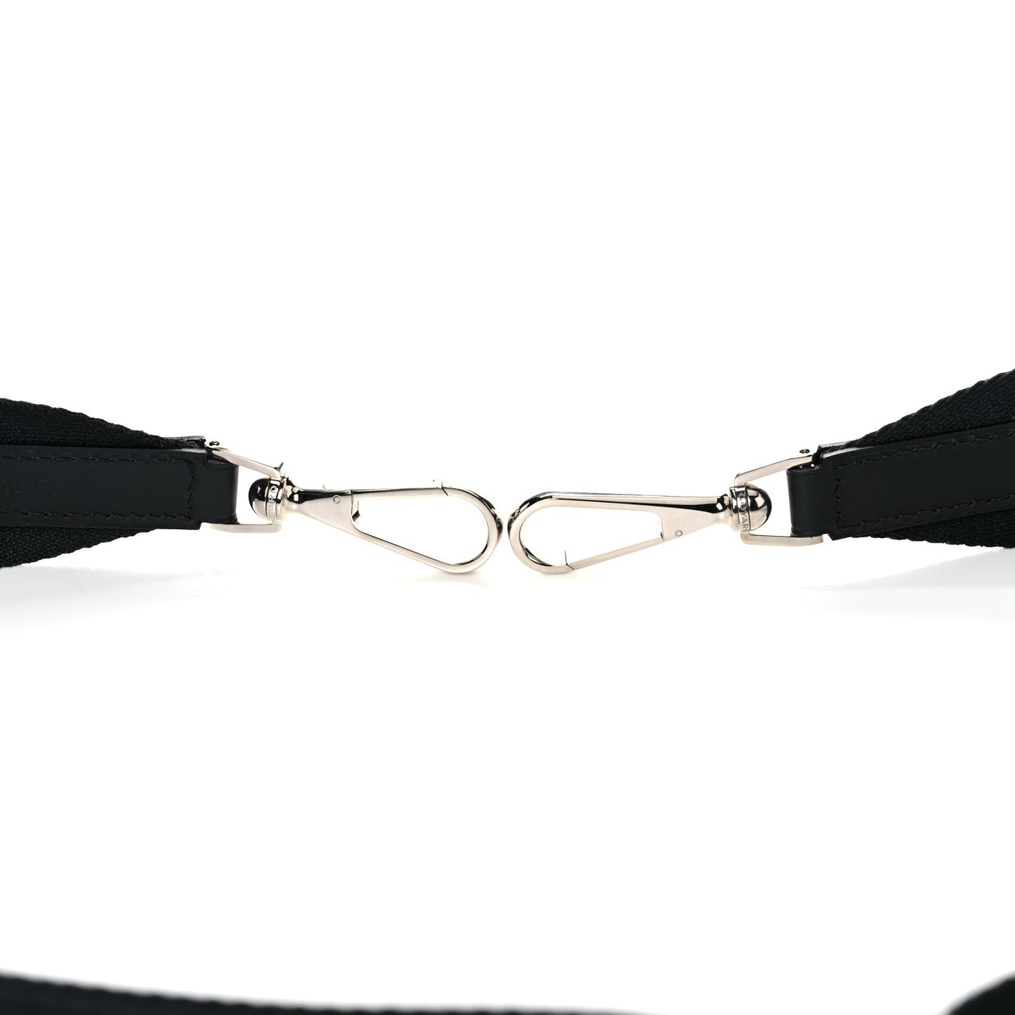 Canvas Calfskin Adjustable Shoulder Strap Black