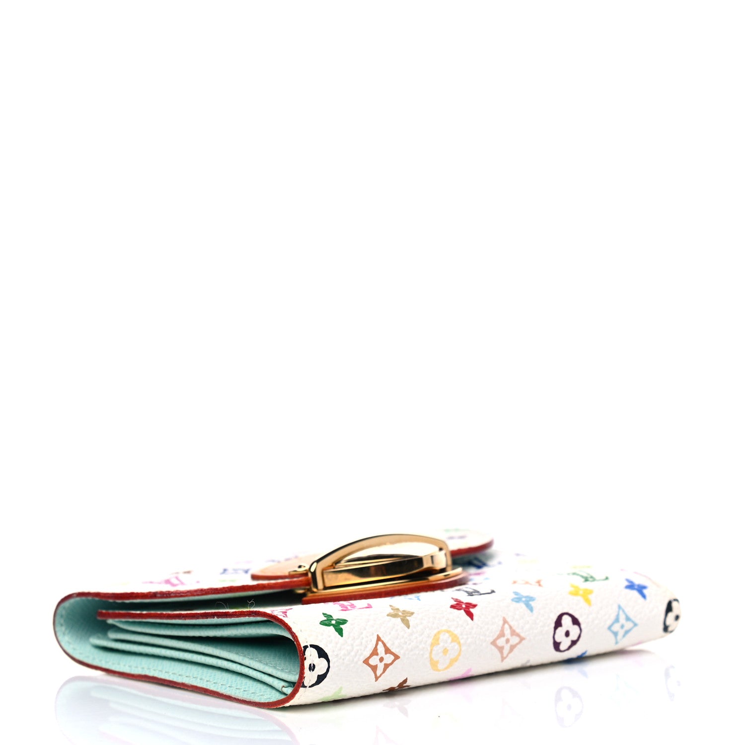 Louis Vuitton Monogram Multicolor Joey Wallet White Anie 3 of 8