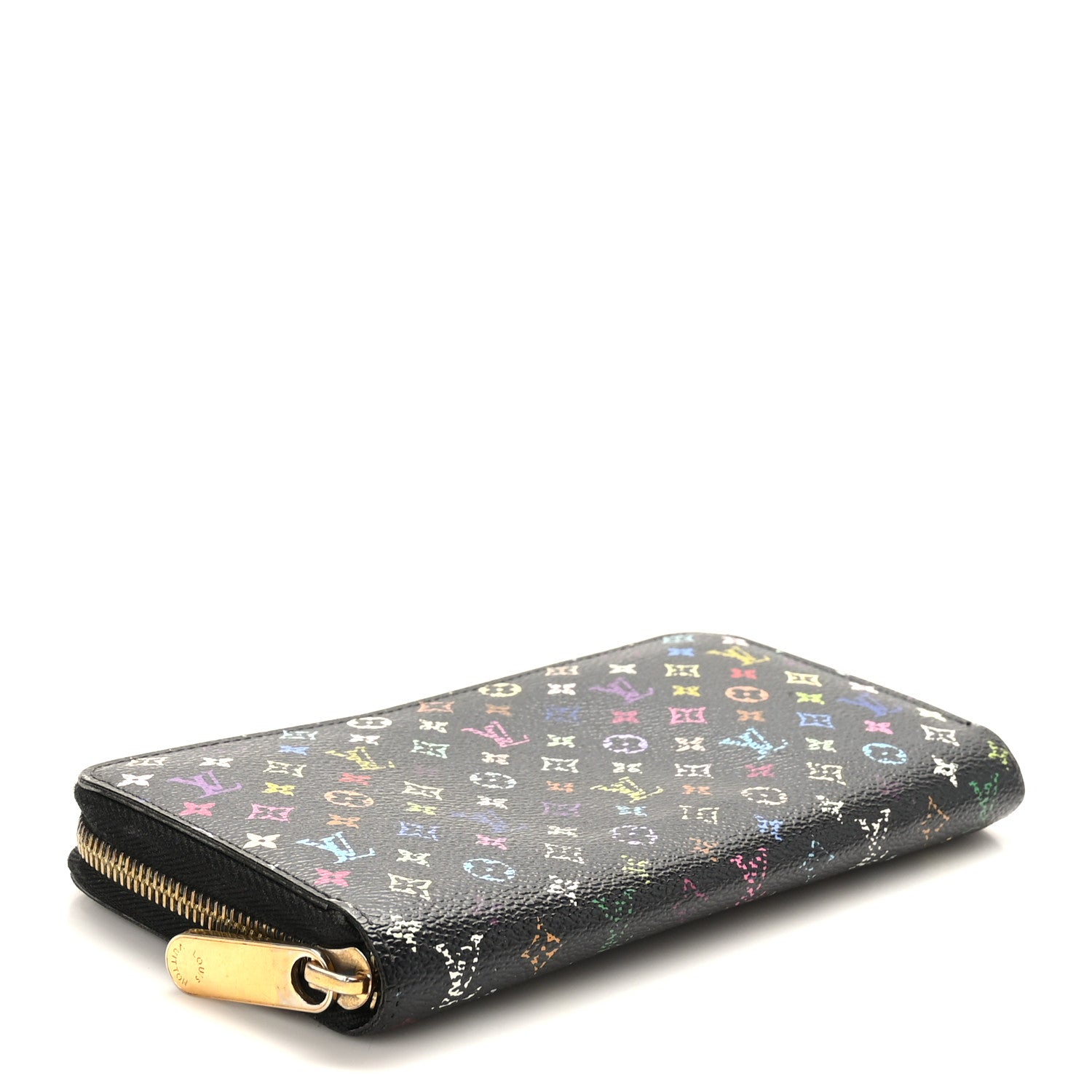 Louis Vuitton Monogram Multicolor Zippy Wallet Black Violet 4 of 7