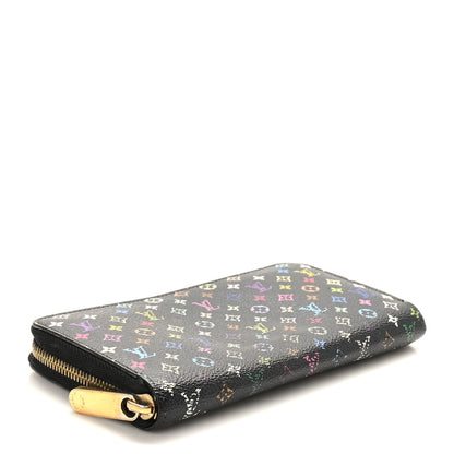 Louis Vuitton Monogram Multicolor Zippy Wallet Black Violet 4 of 7