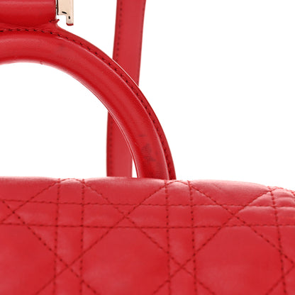 Christian Dior Lambskin Cannage Large Stardust Backpack Red 11 of 15