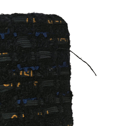 Chanel Tweed Quilted Large Chanel 19 Flap Black Navy Gold 11 of 13