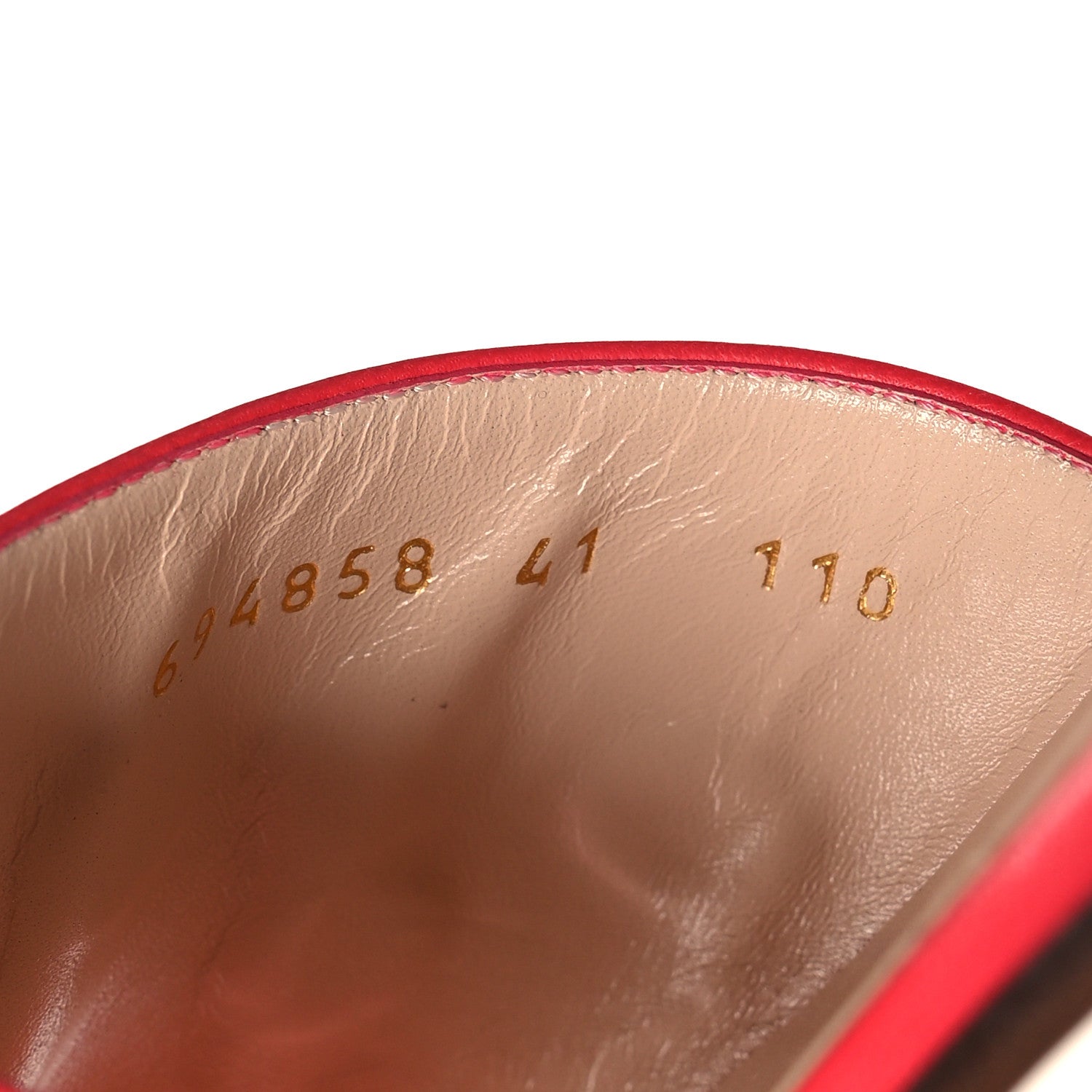 Gucci Malaga Kid Cara Flat Slide Sandals 41 Runway Coral 7 of 10