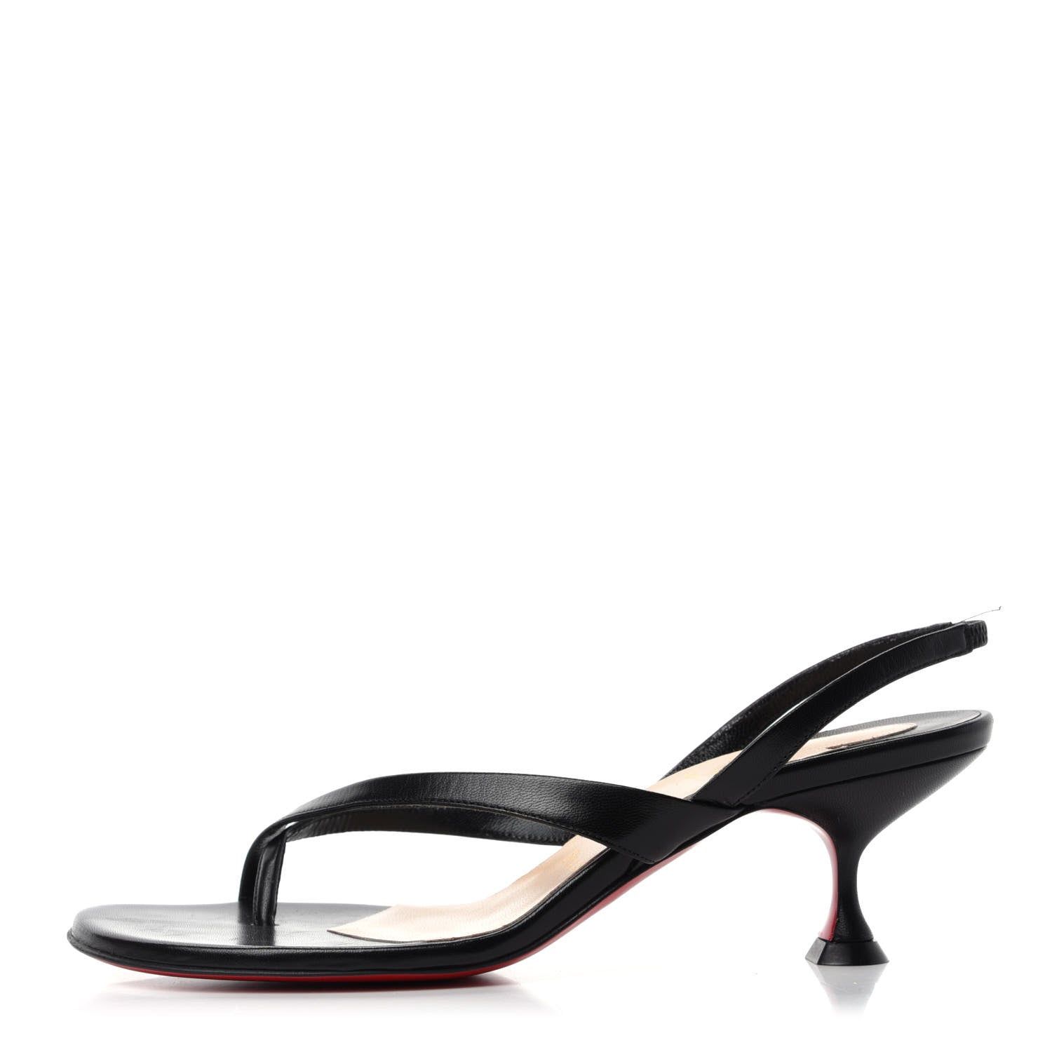 Christian Louboutin Kid Taralita 55 Thong Sandals 37.5 Black 1 of 9