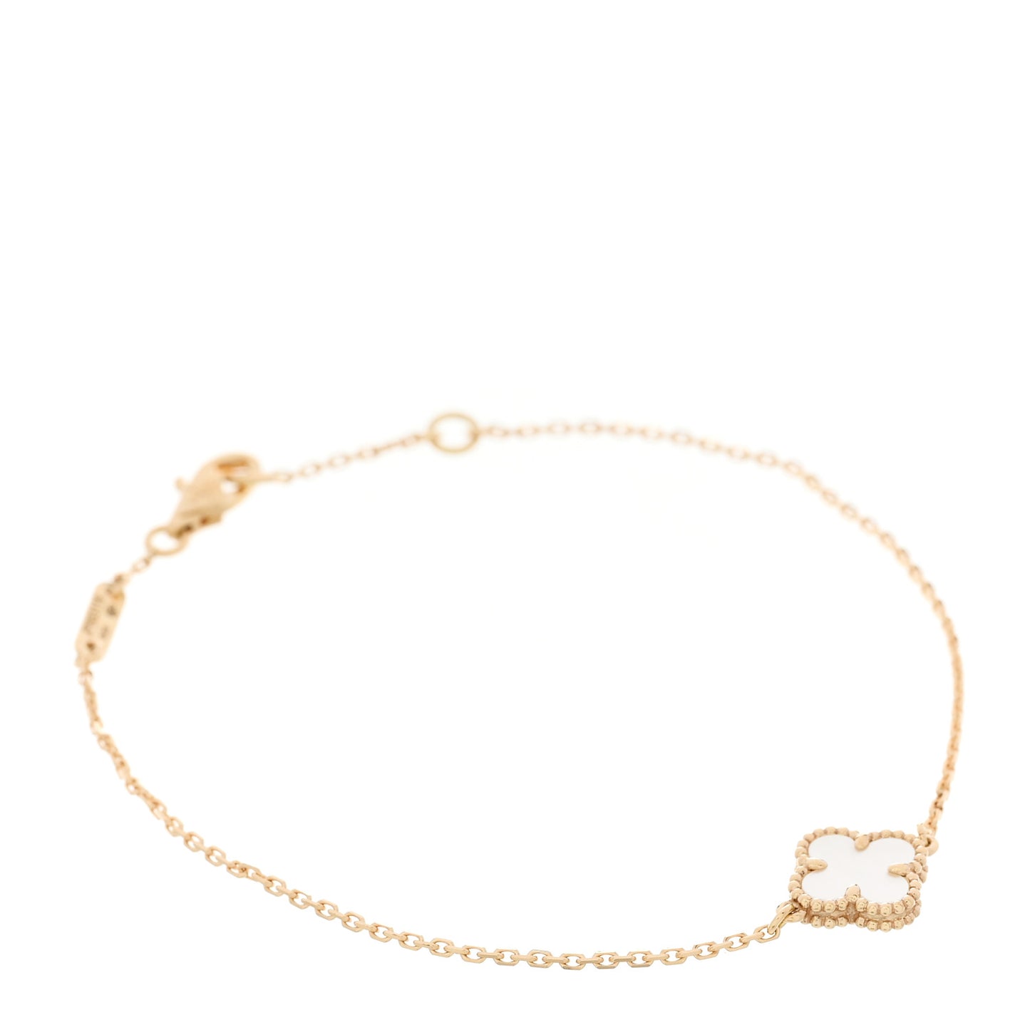18K Yellow Gold Mother of Pearl Sweet Alhambra Bracelet
