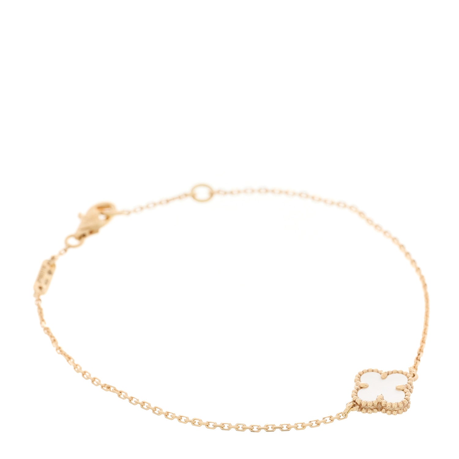 Van Cleef & Arpels 18K Yellow Gold Mother of Pearl Sweet Alhambra Bracelet 1 of 5