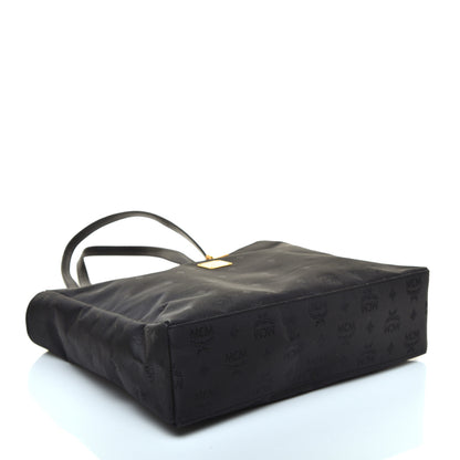 MCM Nylon Monogram Tote Black 4 of 8