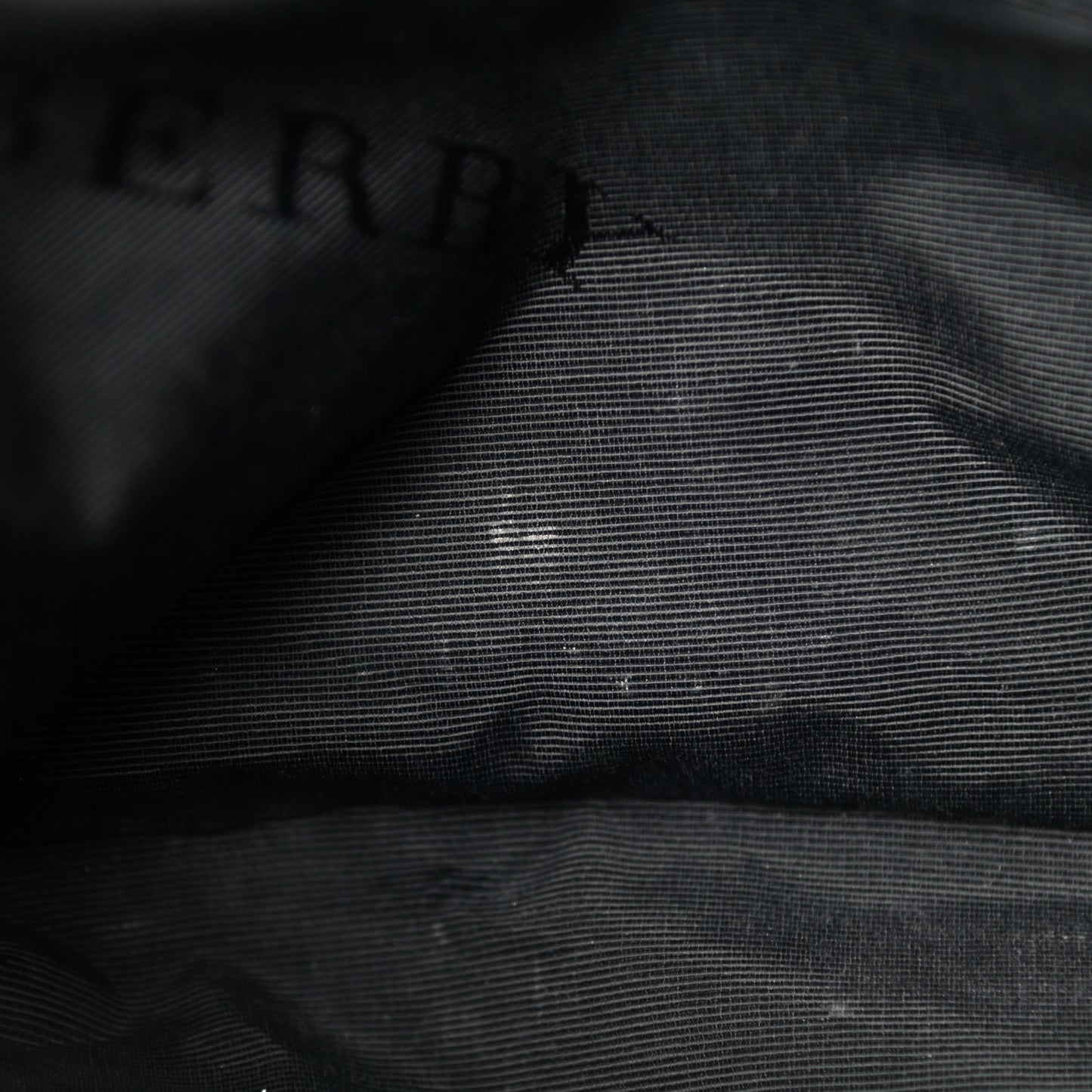 Heritage Grain Check Embossed Small Orchard Bowling Bag Black