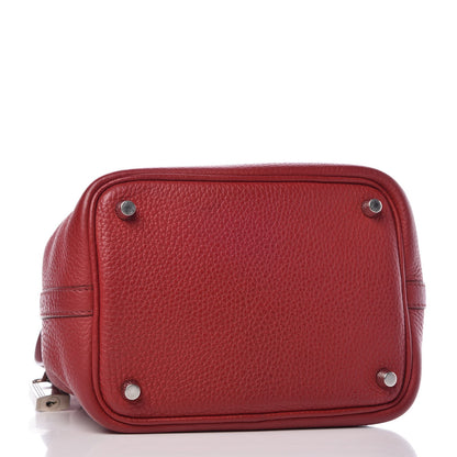Hermes Taurillon Clemence Picotin Lock 18 PM Rubis 4 of 10