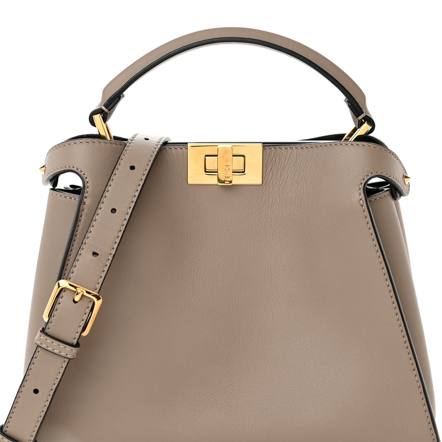 Vitello Tahiti Burro Medium Peekaboo Iconic Essentially Satchel Tortora Black