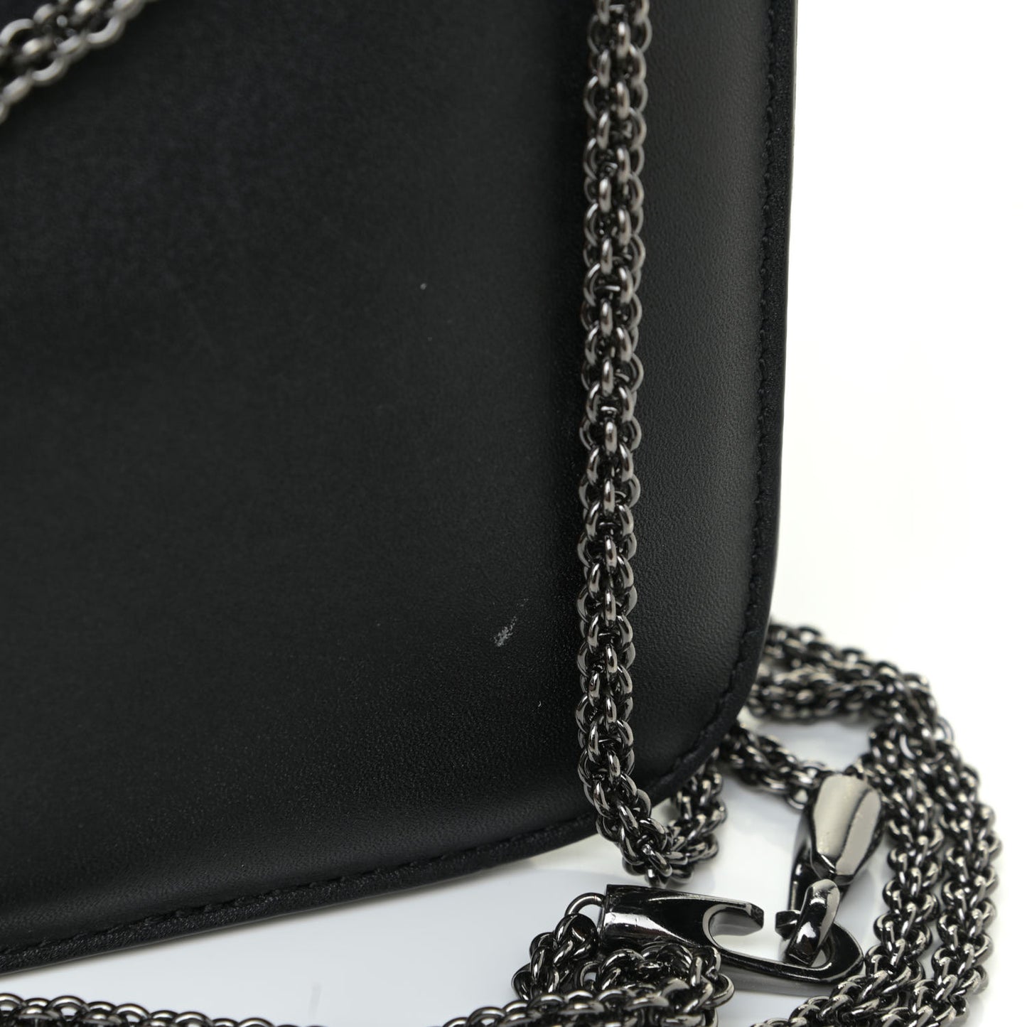 Vitello Medium Glam Lock Rockstud Flap Black