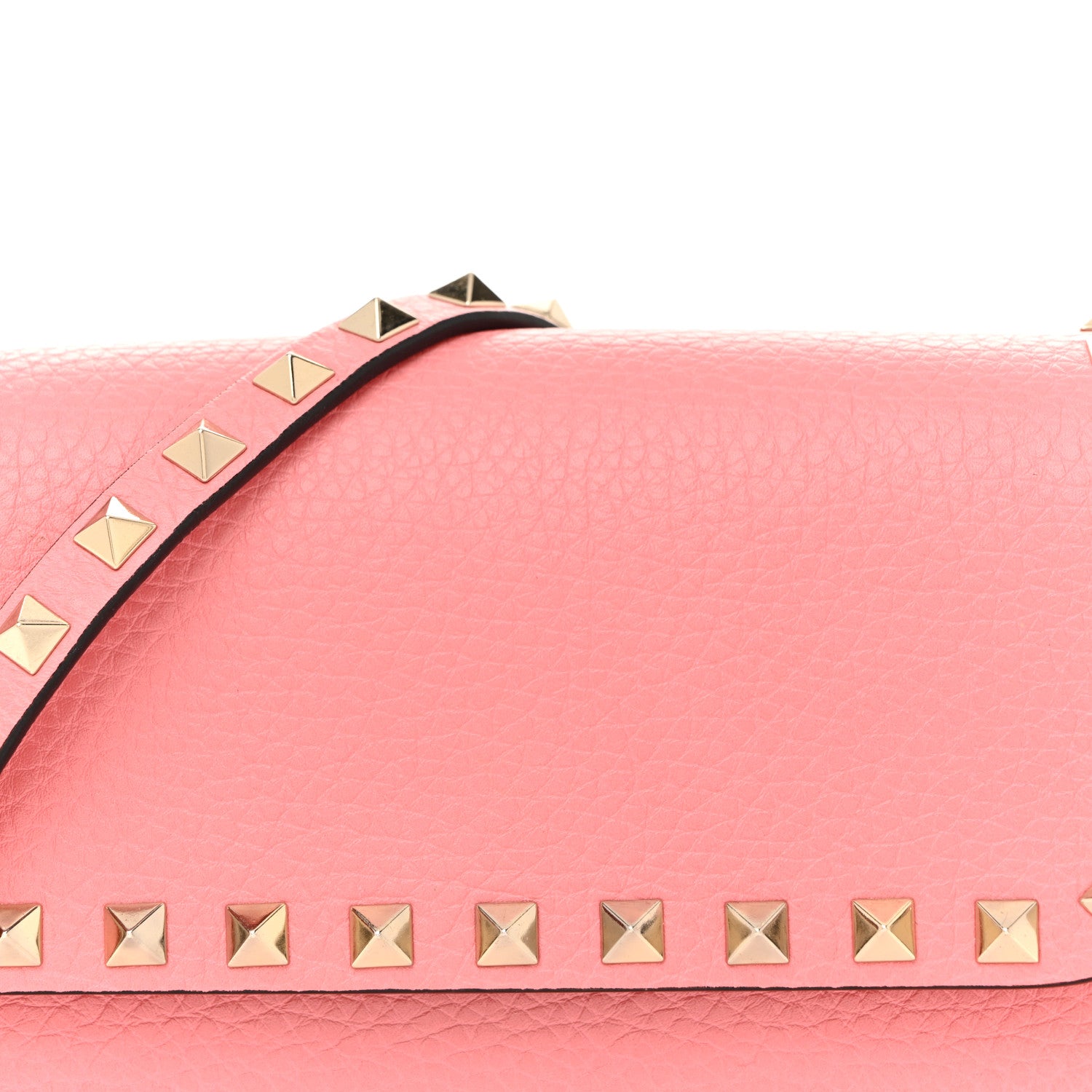 Valentino Garavani Pebbled Calfskin Rockstud Flap Crossbody Bag Paradise Rose 8 of 11