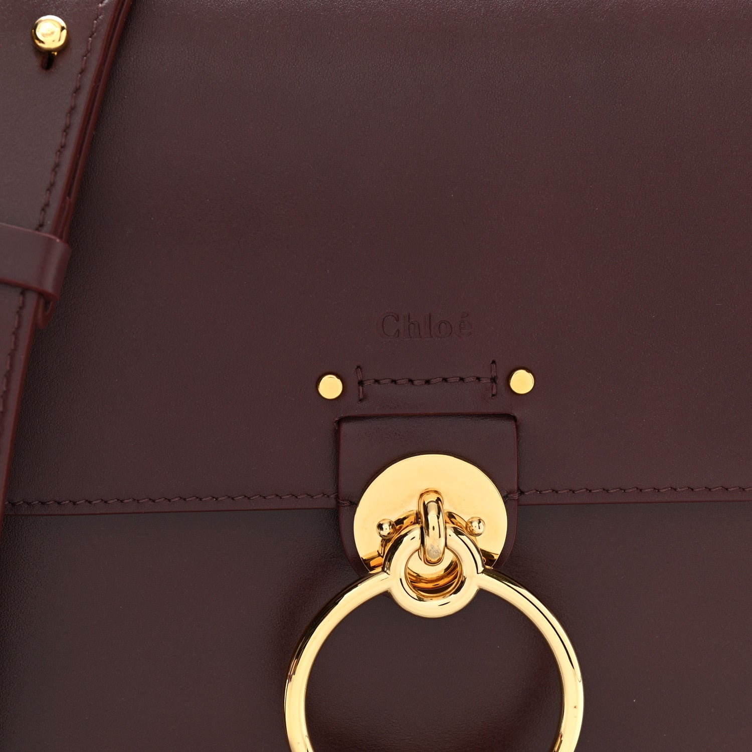 Chloe Calfskin Large Tess Bag Burnt Brown 8 of 10