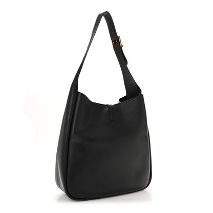 Saint Laurent Smooth Calfskin Large Le 5 A 7 Soft Hobo Black 3 of 13