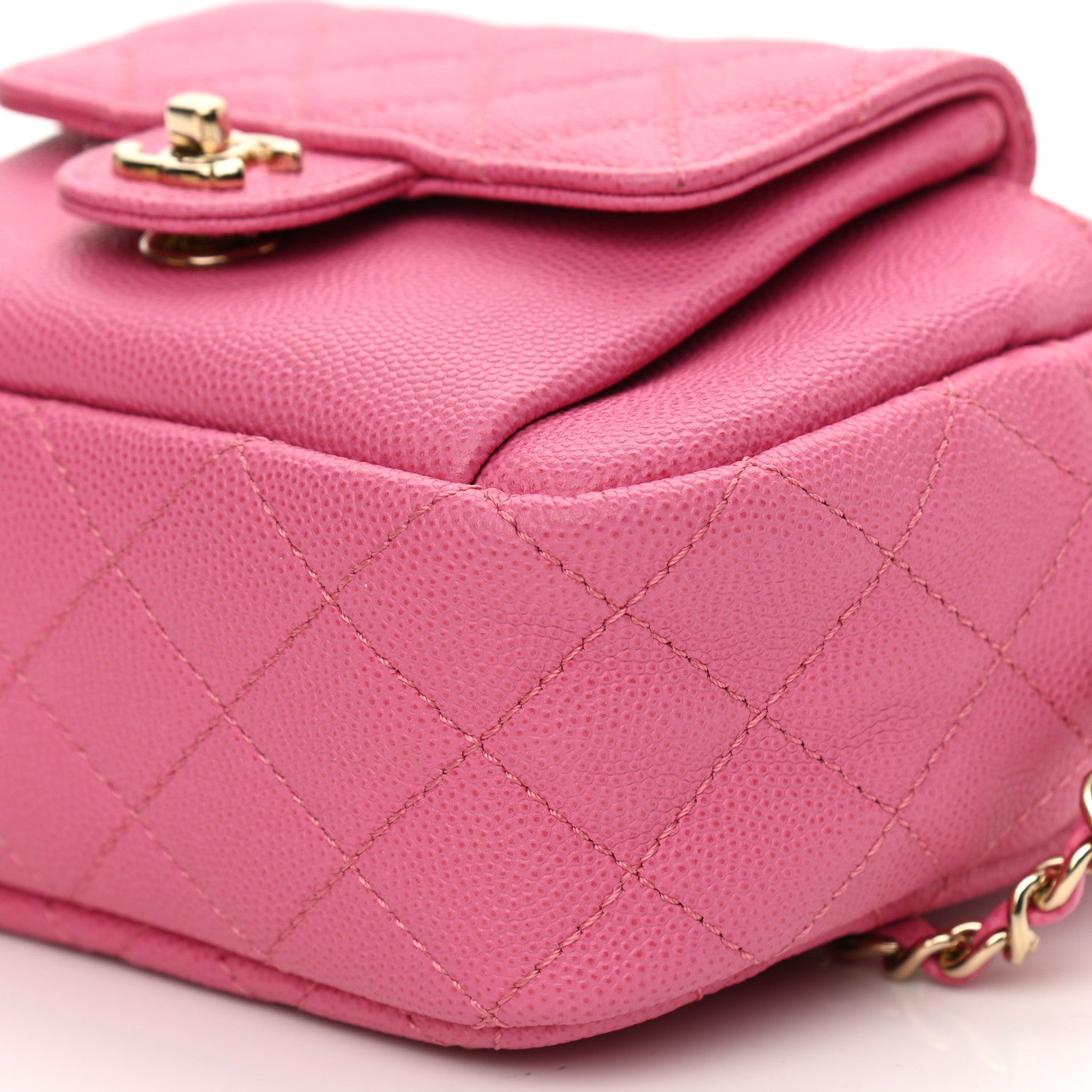 Chanel Caviar Quilted CC Day Camera Case Pink 10 of 10