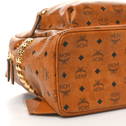 MCM Visetos Medium Side Studs Stark Backpack Cognac 7 of 8