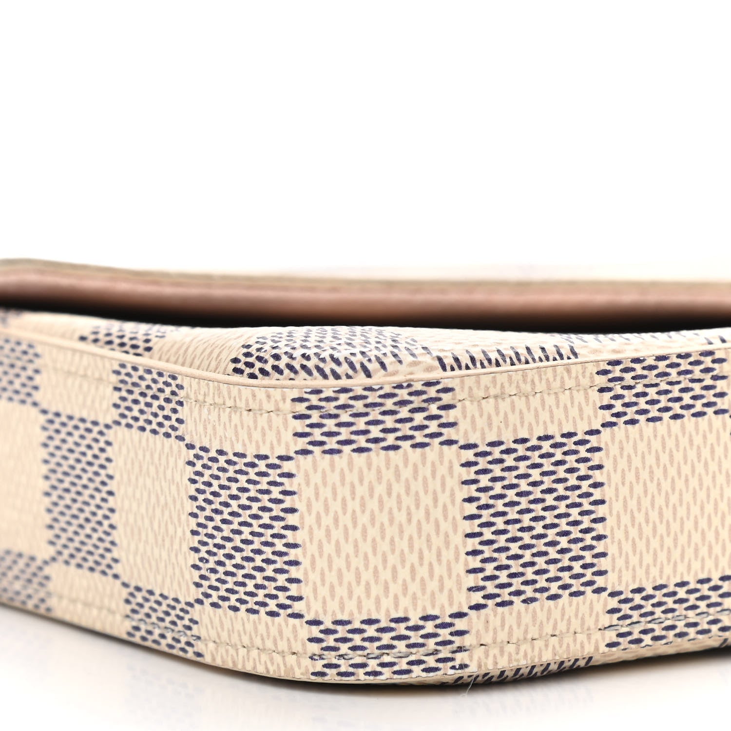 Louis Vuitton Damier Azur Pochette Felicie Chain Wallet Rose Ballerine 10 of 15