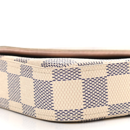 Louis Vuitton Damier Azur Pochette Felicie Chain Wallet Rose Ballerine 10 of 15