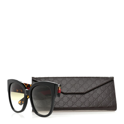 Gucci Acetate Square Frame Web Sunglasses GG0059S Black Tortoise 8 of 8