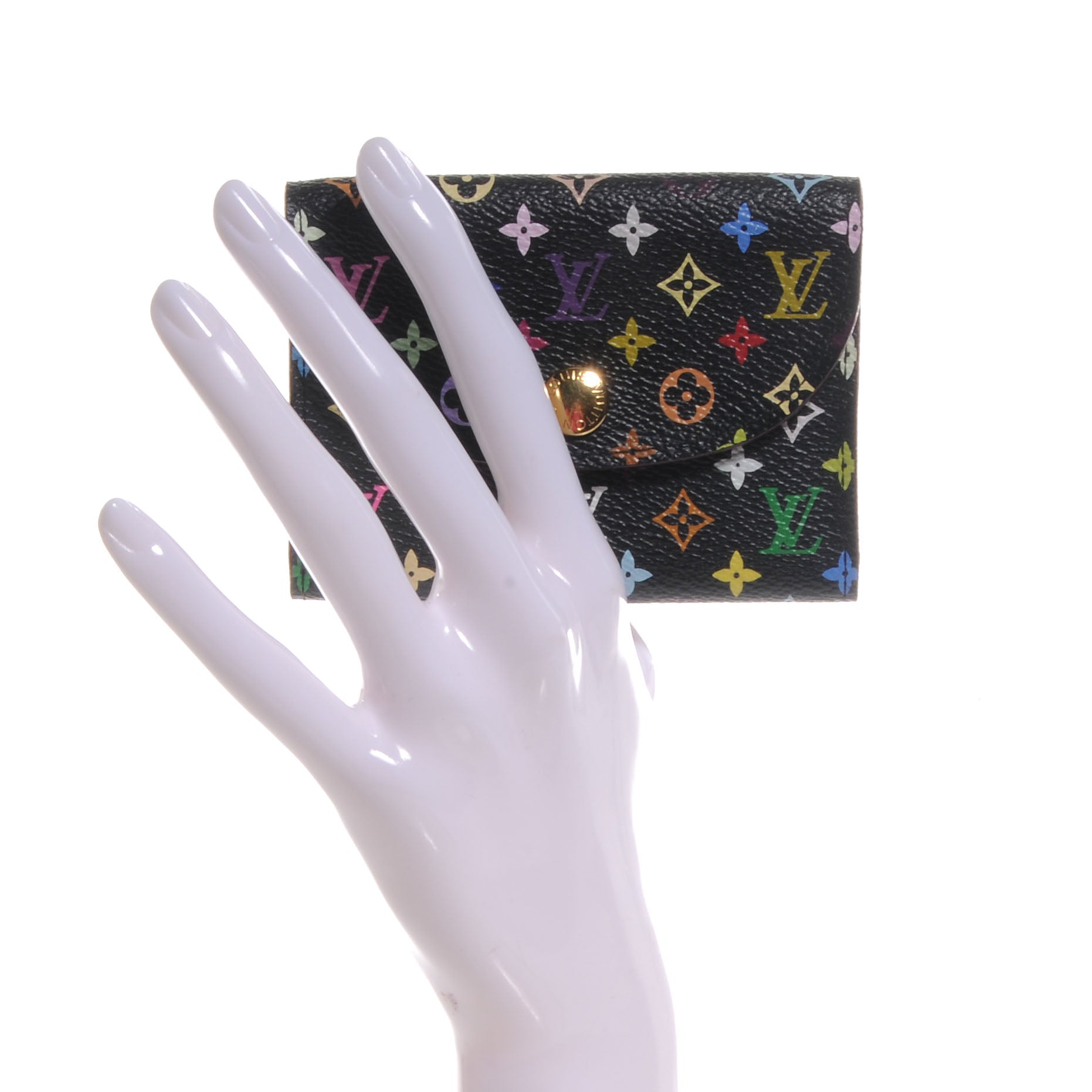 Louis Vuitton Monogram Multicolor Business Card Holder Black Grenade 2 of 8