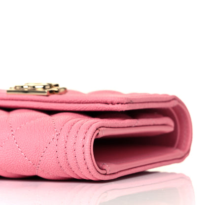 Chanel Caviar Quilted Compact Boy Wallet Light Pink 8 of 8