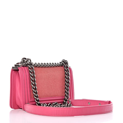 Chanel Galuchat Stingray Small Boy Flap Pink 3 of 13