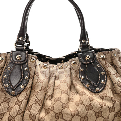 Gucci Monogram Studded Pelham Tote Dark Brown 8 of 10