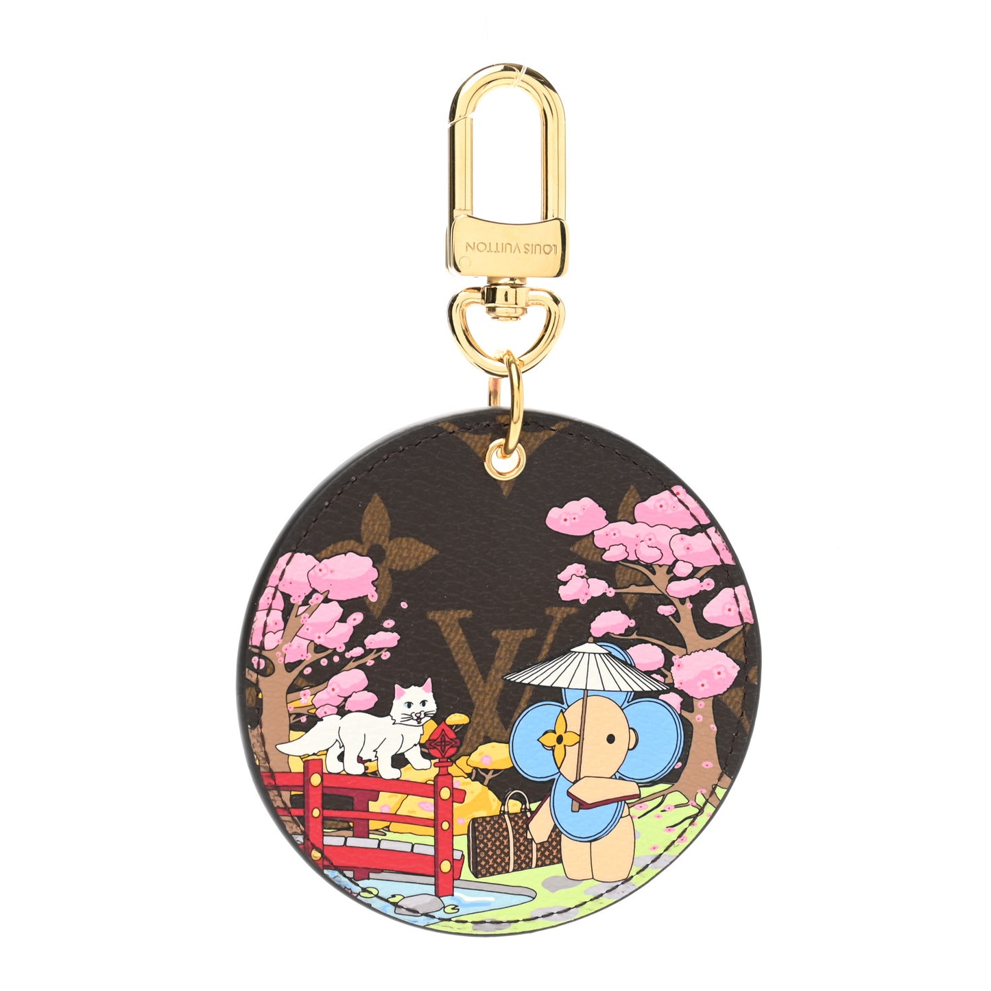 Monogram 2021 Christmas Animation Japanese Garden Bag Charm Key Ring Wisteria Pink