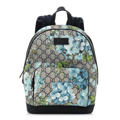 Gucci GG Supreme Monogram Blooms Small Day Backpack Blue 1 of 11