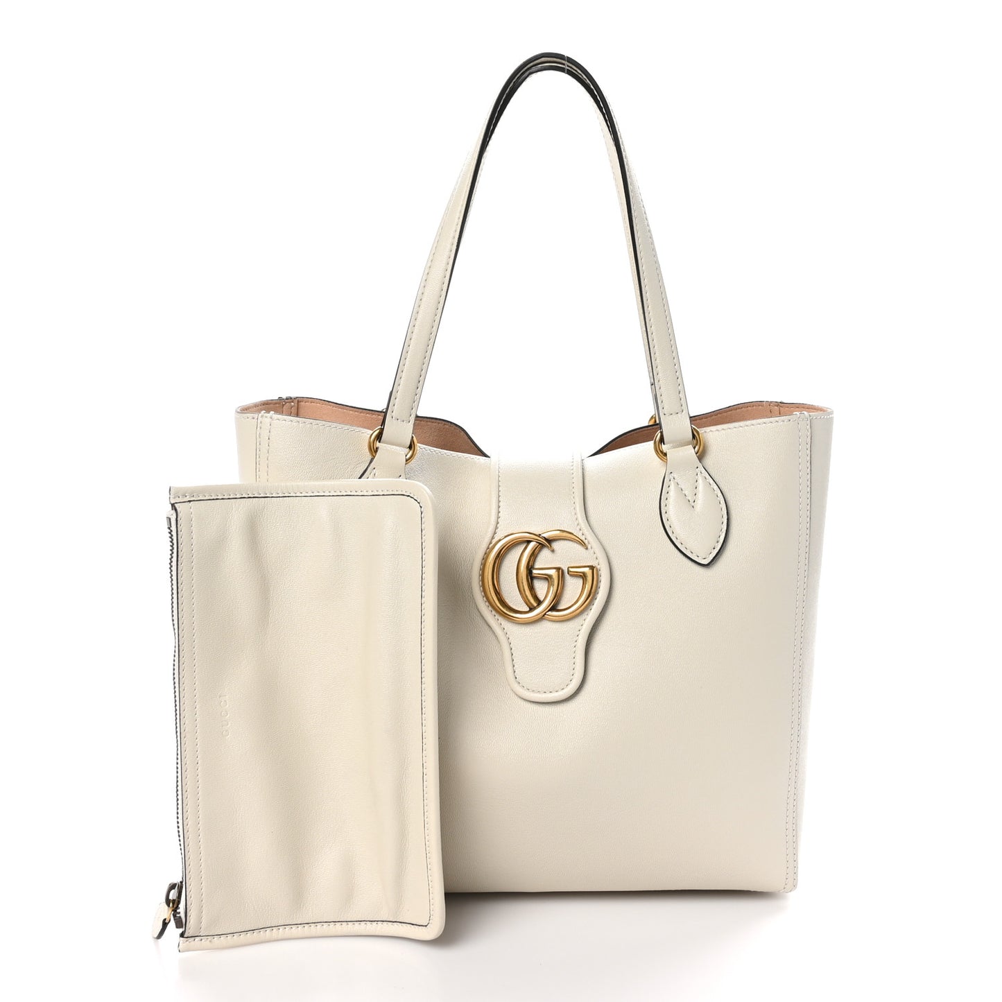 New Sakai Calfskin Lux Small Dahlia Tote Mystic White
