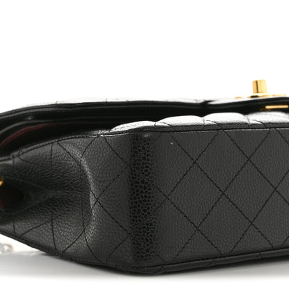 Chanel Caviar Quilted Medium Double Flap Black 10 of 12