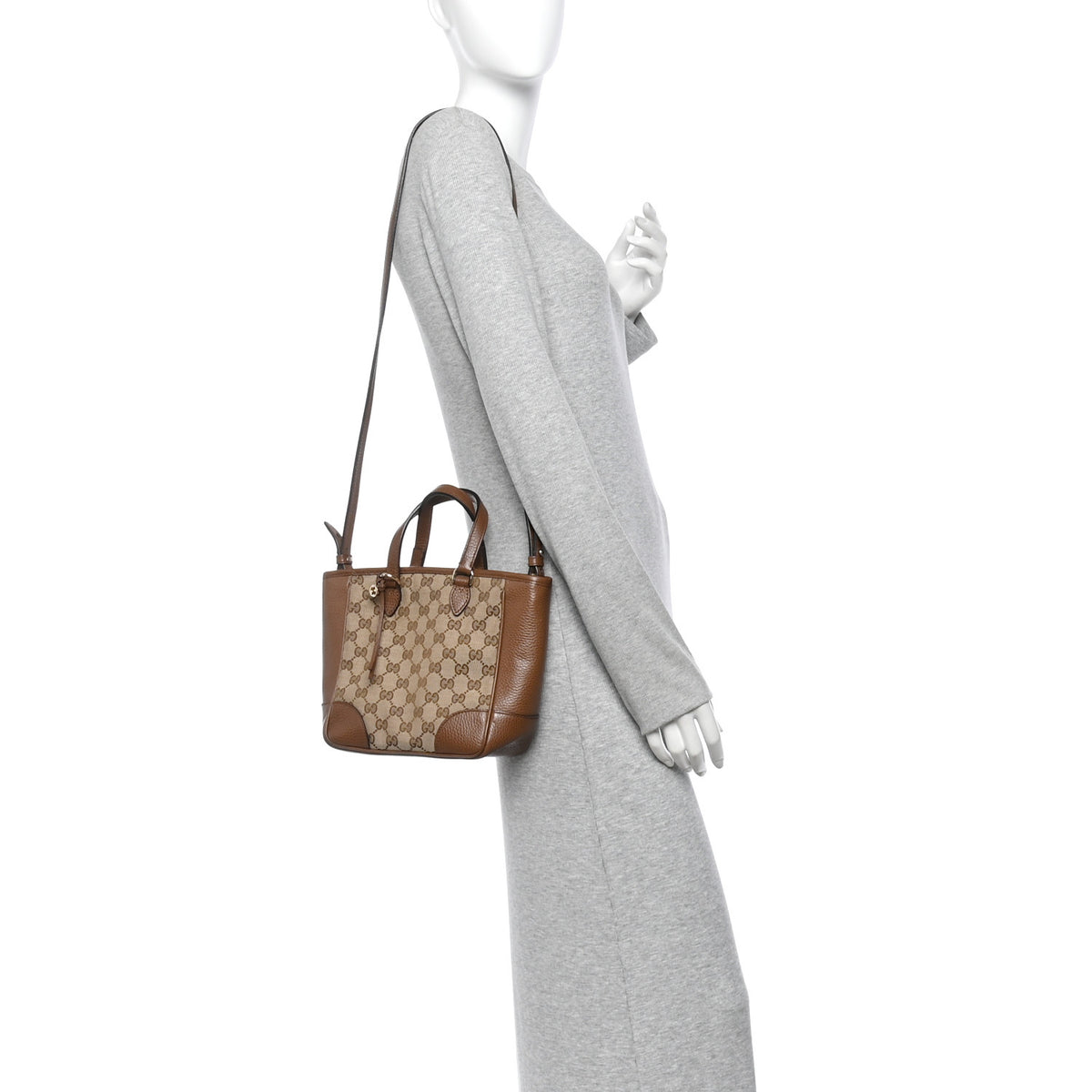 Gucci Monogram Small Bree Tote Beige Tabacco 2 of 10