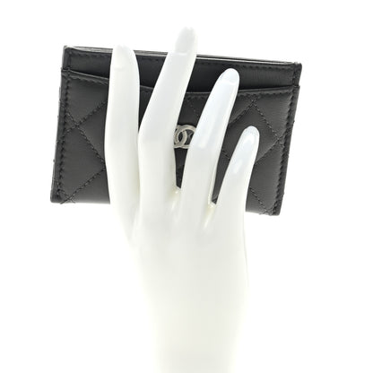 Chanel Lambskin Quilted Card Holder Dark Grey 2 of 7