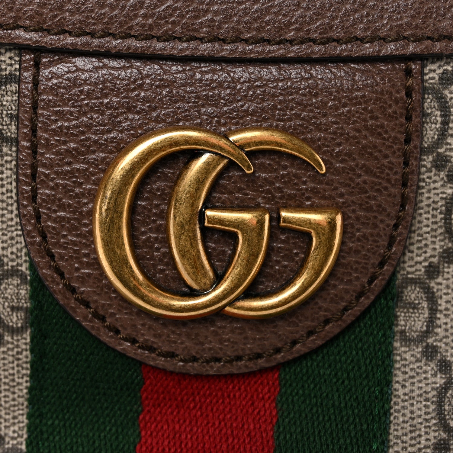 Gucci GG Supreme Monogram Web Small Ophidia Half Moon Hobo Brown 11 of 12