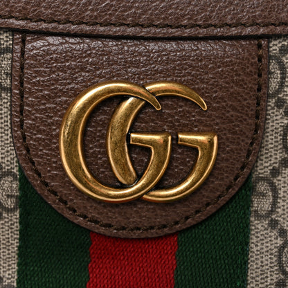 Gucci GG Supreme Monogram Web Small Ophidia Half Moon Hobo Brown 11 of 12