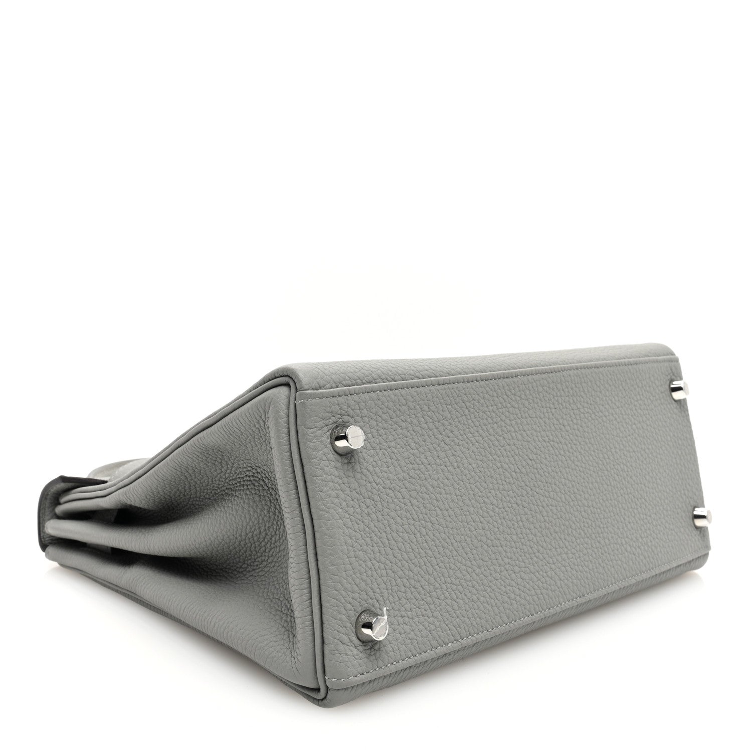 Hermes Togo Horseshoe Kelly Retourne 28 Gris Mouette 4 of 10