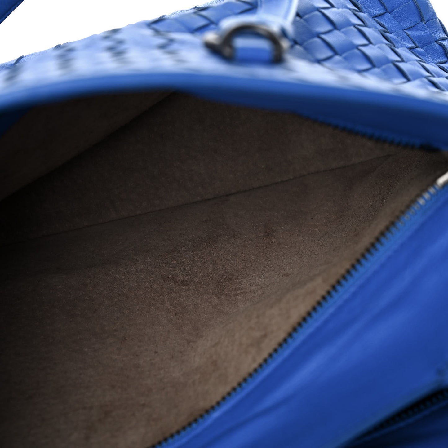 Nappa Intrecciato Small Accordion Tote Blue