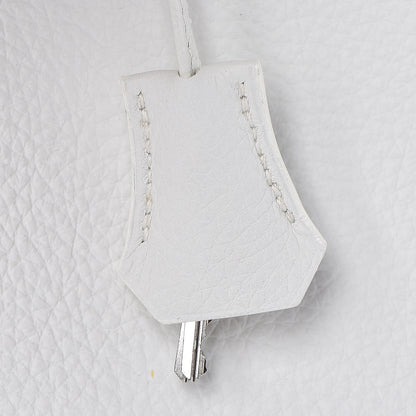 Hermes Taurillon Clemence Birkin 40 White 30 of 39