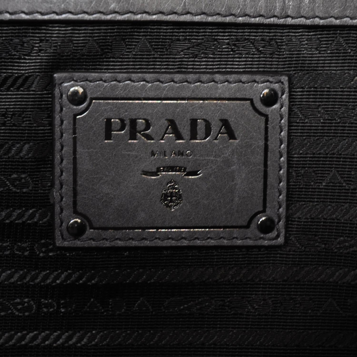 Prada Vitello Shine Tote Fumo 16 of 18