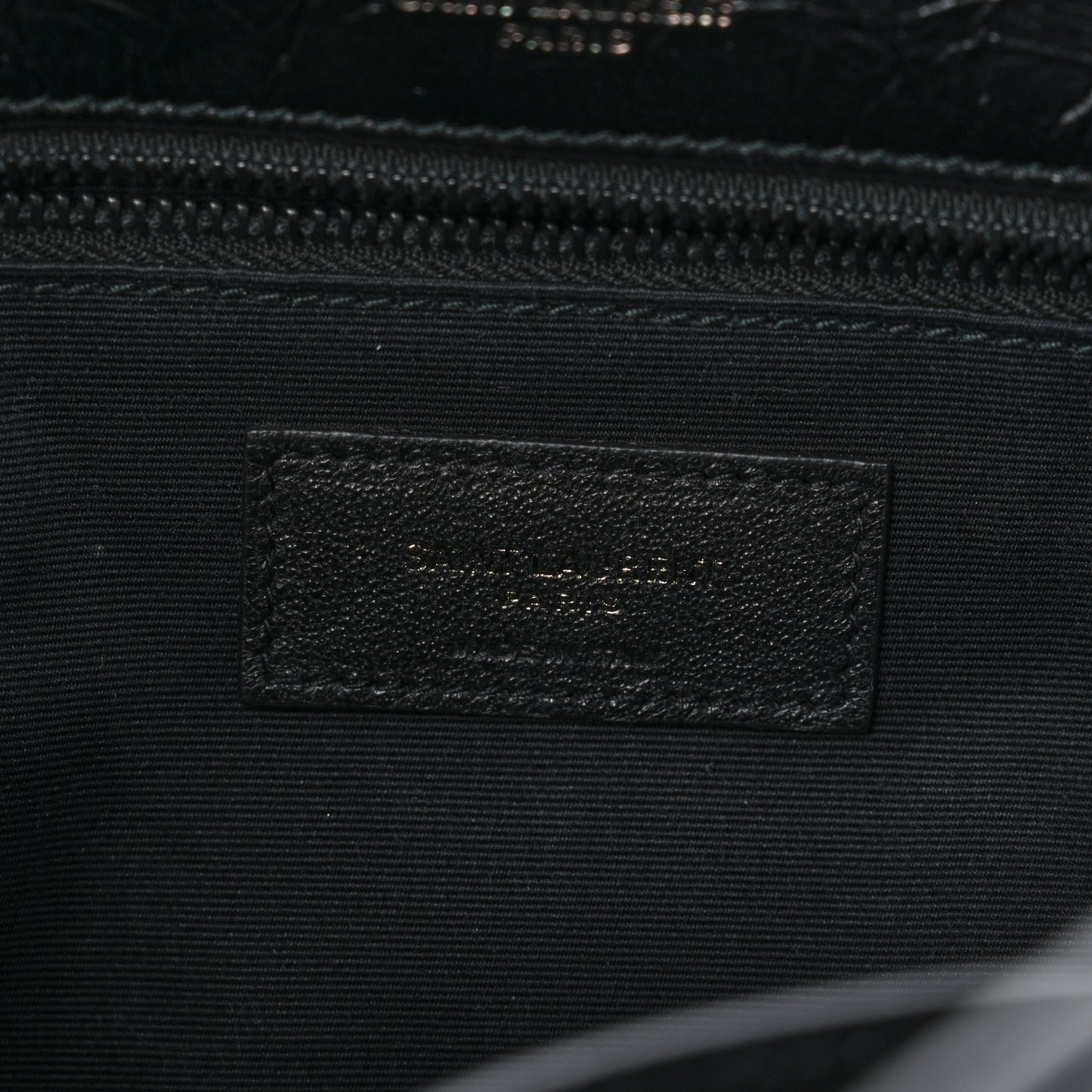 Crinkled Calfskin Matelasse Monogram Medium Niki Chain Satchel Black