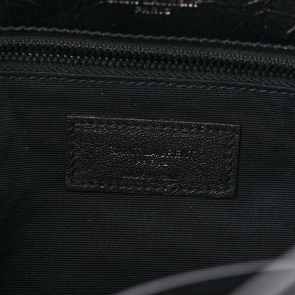 Saint Laurent Crinkled Calfskin Matelasse Monogram Medium Niki Chain Satchel Black 7 of 10
