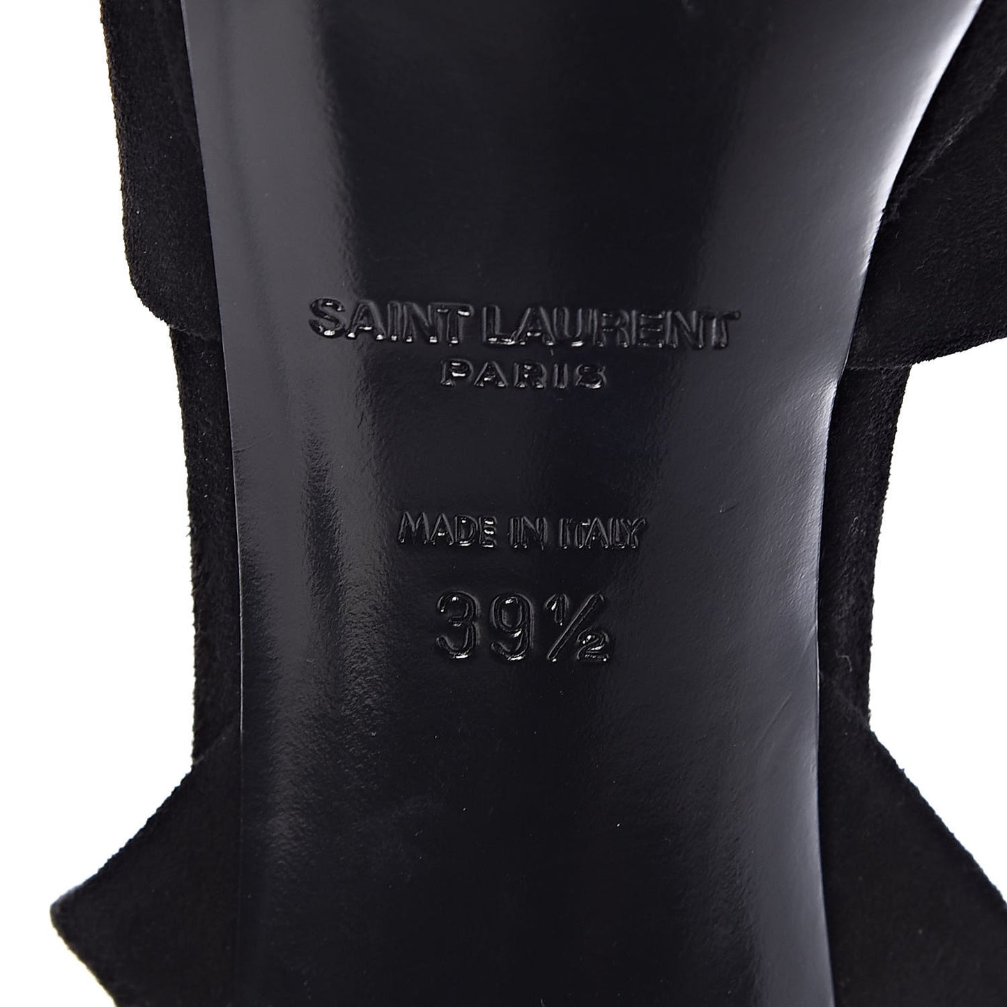 Suede Hall 85 Platform Sandals 39.5 Black
